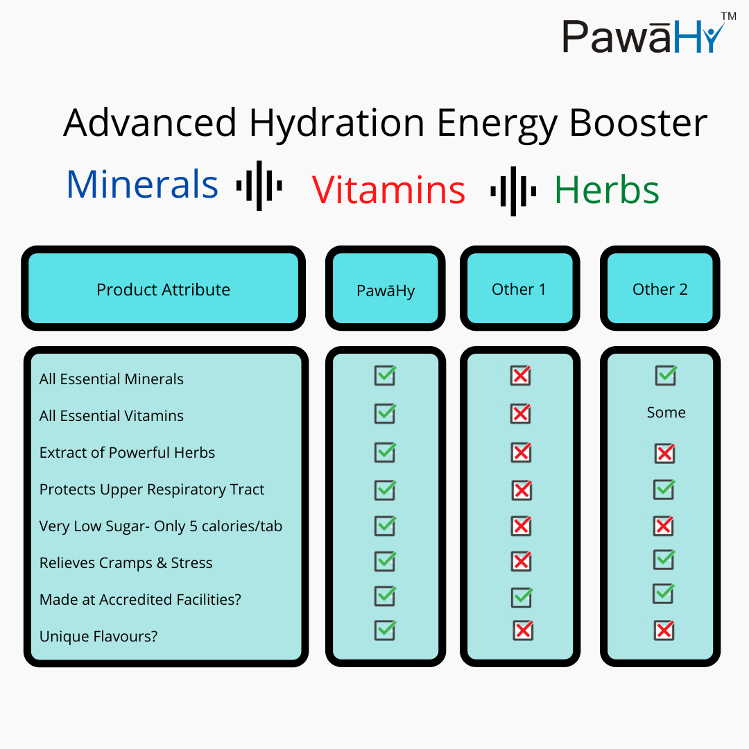PawaHy Hydration Energy Drink For Immunity-2 Packs-Mango 